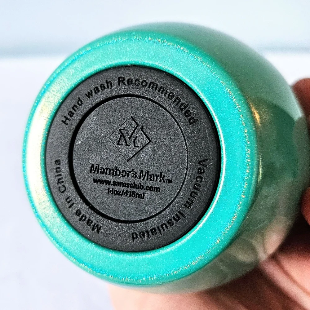 NWOT Mermaid Glittery Purple & Teal Ombré Insulated Hot or Cold Drink Travel Cup - Picture 5 of 5